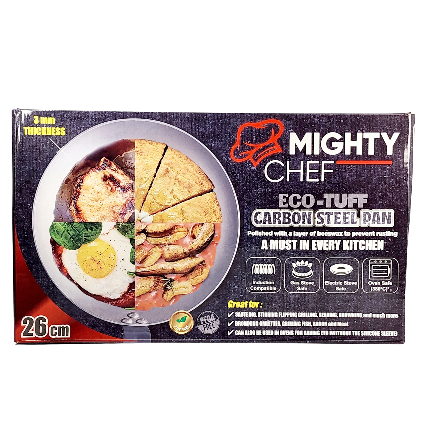 Eco-Tuff Carbon Steel Pan Mighty Chef