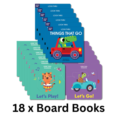 Mini Me Look Thru 18 Pack Board Books