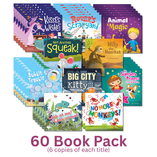 Kisses & Wishes 19 by 19cm 60 Book Pack (6 copies of each title)