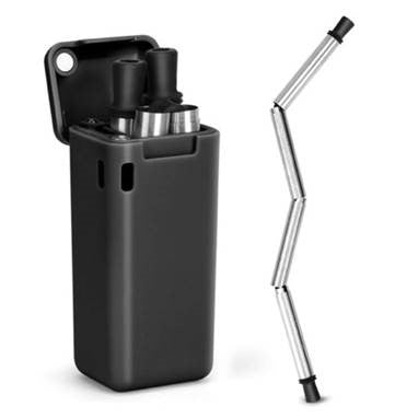 Stainless Steel Foldable Straw w Case
